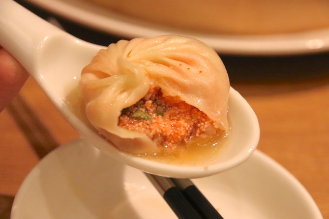 辛子明太子入り小籠包(中身)