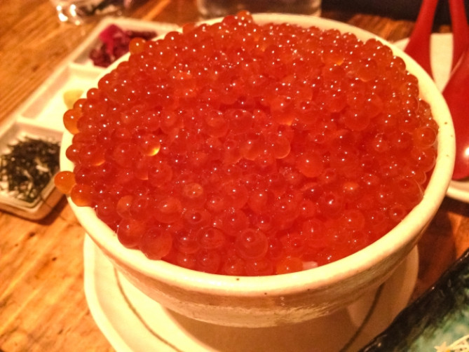 すすきの「はちきょう」大盛りいくら丼