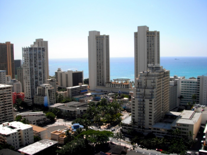 ワイキキの街並み