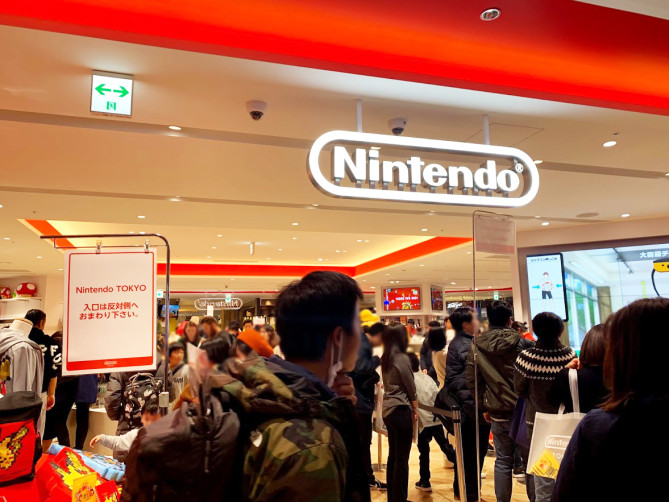 渋谷パルコの任天堂ストアの混雑状況