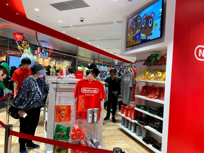 渋谷パルコの任天堂ストア店内