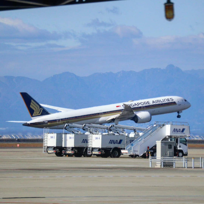 シンガポール航空の飛行機